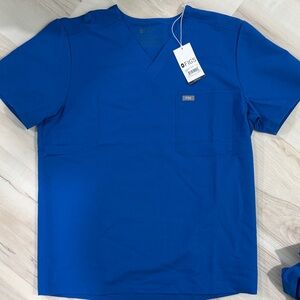 Figs Men Royal blue scrub top